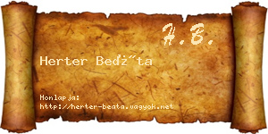 Herter Beáta névjegykártya