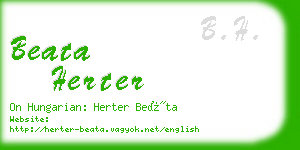 beata herter business card